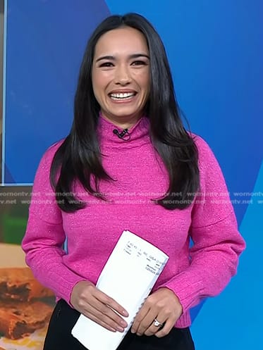 Emilie’s metallic pink sweater on Today