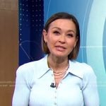 Eva’s light blue polo top on Good Morning America