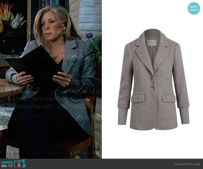 Favorite Daughter City Blazer worn by Carly Spencer (Laura Wright) on General Hospital