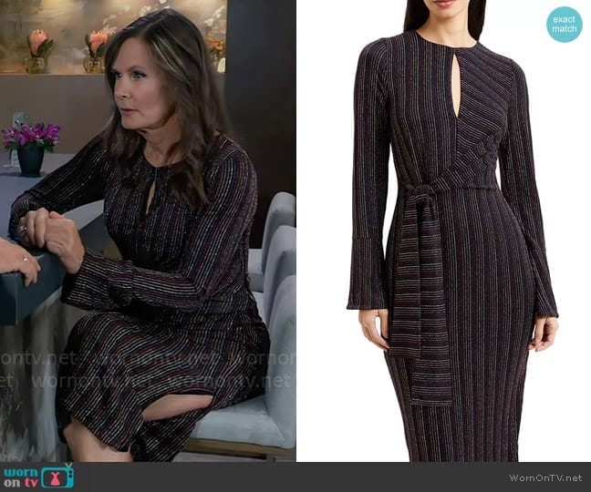 French Connection Paula Keyhole Midi Dress worn by Lucy Coe (Lynn Herring) on General Hospital