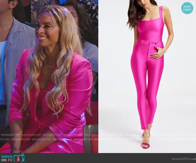 Good American Compression Shine Good Waist Leggings worn by Robyn Dixon on The Real Housewives of Potomac
