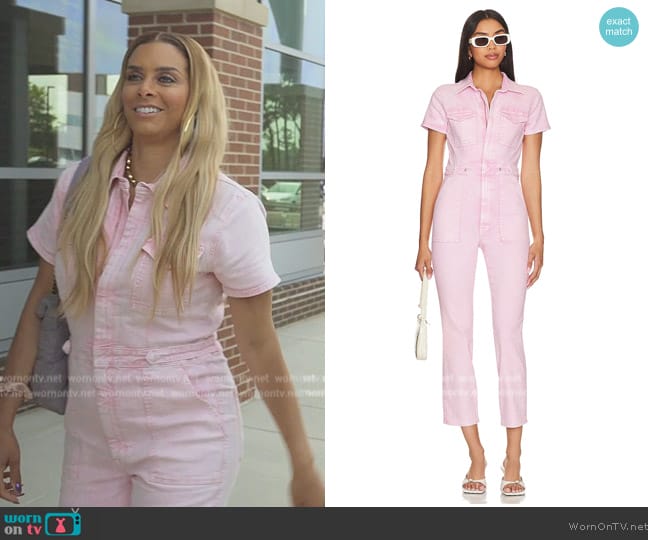 Good American Fit For Success Jumpsuit worn by Robyn Dixon on The Real Housewives of Potomac