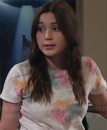 Grace’s printed t-shirt on Extended Family