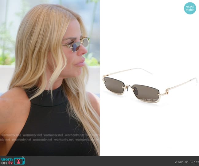 Gucci Interlocking G rectangle-frame sunglasses worn by Alexia Echevarria (Alexia Echevarria) on The Real Housewives of Miami