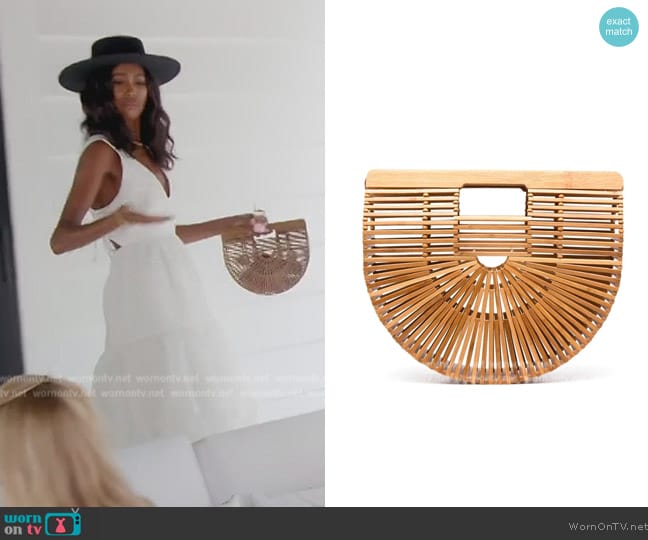 Cult Gaia Small Ark tote bag worn by Kiki Barth (Kiki Barth) on The Real Housewives of Miami