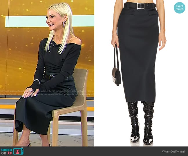 Helsa Heavy Satin Column Skirt worn by Zanna Roberts Rassi on Today