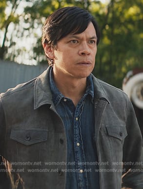 Henry’s gray suede jacket on Echo