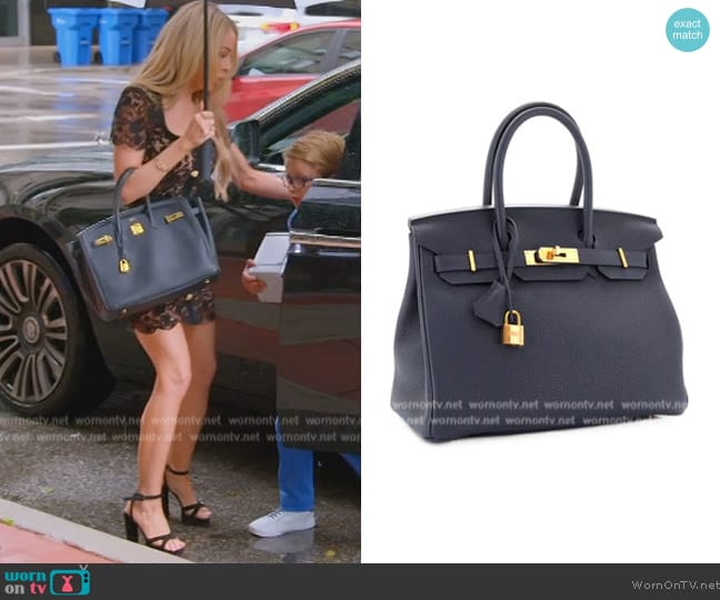 Hermes Birkin Handbag worn by Lisa Hochstein (Lisa Hochstein) on The Real Housewives of Miami