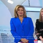 Hoda’s blue blazer and wide-leg pants on Today