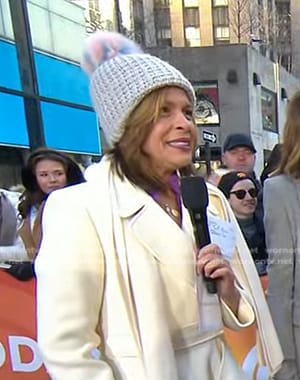 Hoda’s pom pom beanie on Today