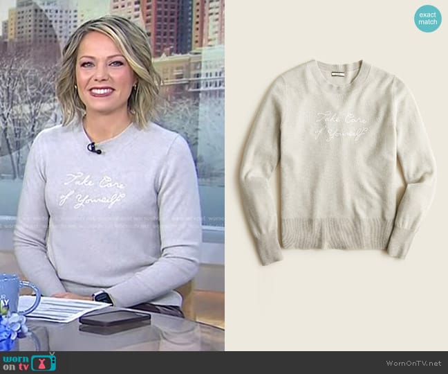 J. Crew Cashmere Crewneck Sweater with 