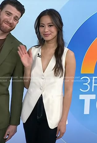 Jamie Chung’s white vest on Today