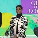 Jenee Naylor’s white zebra print coat on Today