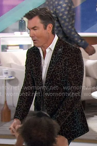 Jerry’s leopard velvet jacket on The Talk