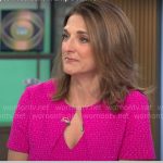 Jill Schlesinger’s pink tweed dress on CBS Mornings