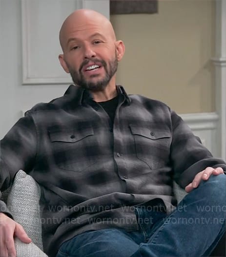 Jim’s grey plaid shirt on Extended Family