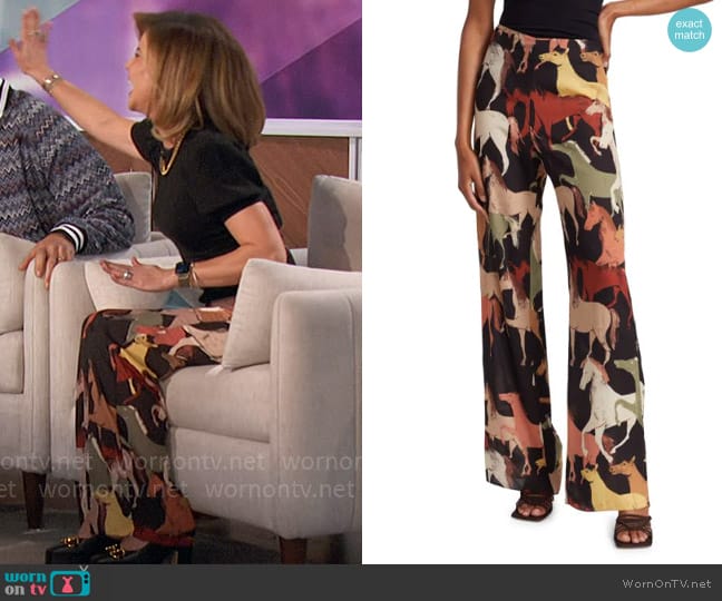 Johanna Ortiz Gaucho Poetry Pants worn by Natalie Morales on The Talk