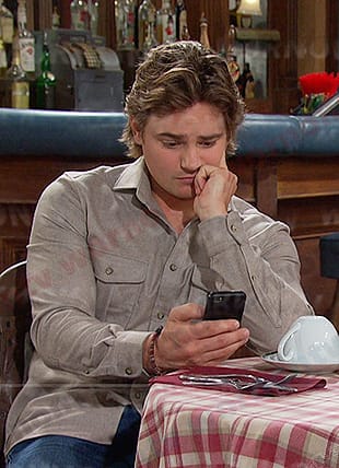 Johnny’s grey shirt on Days of our Lives