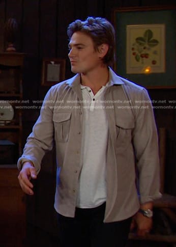 Johnny’s grey shirt on Days of our Lives