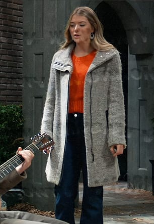 Josslyn’s grey coat on General Hospital