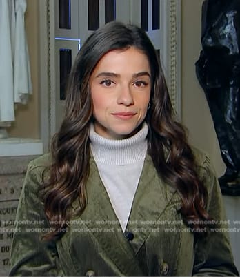 Julie’s green corduroy blazer on NBC News Daily