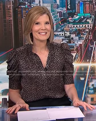Kate’s leopard puff sleeve blouse on NBC News Daily