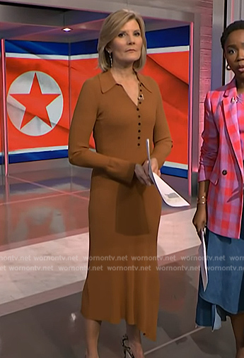 Kate’s camel ribbed polo dress on NBC News Daily