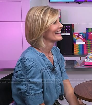 Kate’s denim puff sleeve top on NBC News Daily