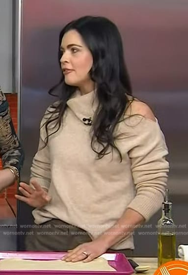 Katie Lee Biegel’s beige shoulder cutout turtleneck sweater on Today