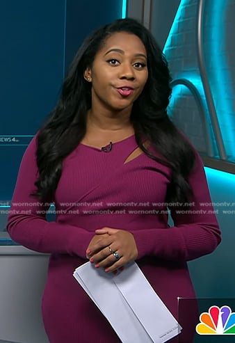 Kay’s pink ribbed cutout dress on NBC News Daily