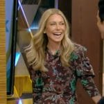 Kelly’s brown floral print dress on Live with Kelly and Ryan