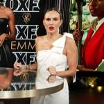 Keltie’s white bow shoulder dress on E! News
