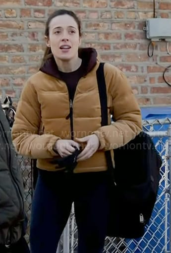 Kim’s camel corduroy jacket on Chicago PD
