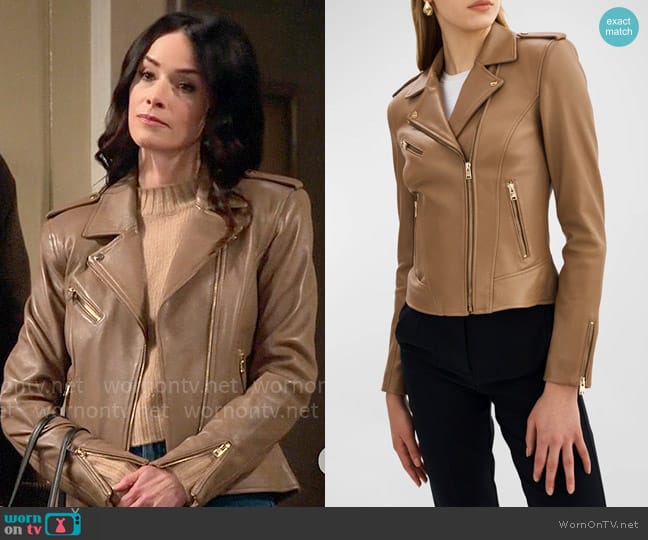 LaMarque Mellie Jacket in Mocha worn by Julia Mariano (Abigail Spencer) on Extended Family