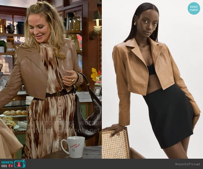 LaMarque Nicia Cropped Jacket worn by Sharon Newman (Sharon Case) on The Young and the Restless