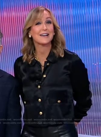Lara’s black shirt on Good Morning America