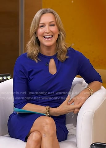 Lara’s blue keyhole dress on Good Morning America