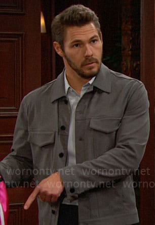 Liam’s grey jacket on The Bold and the Beautiful