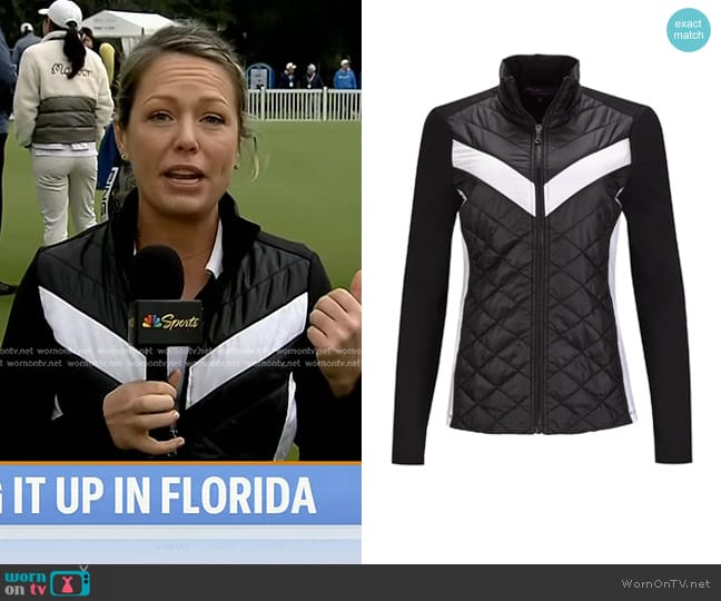 Lohla Sport The Player Jacket worn by Dylan Dreyer on Today