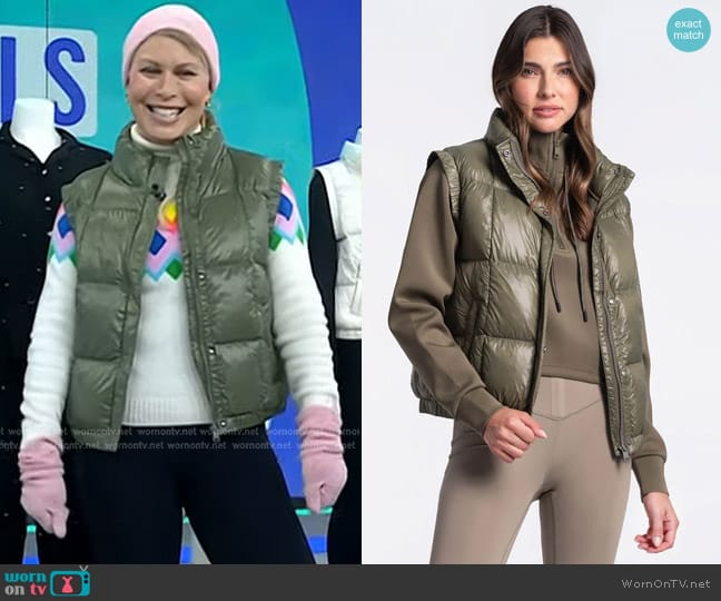 Lole Rose Synth Down Vest in Ivy worn by Jill Martin on Today