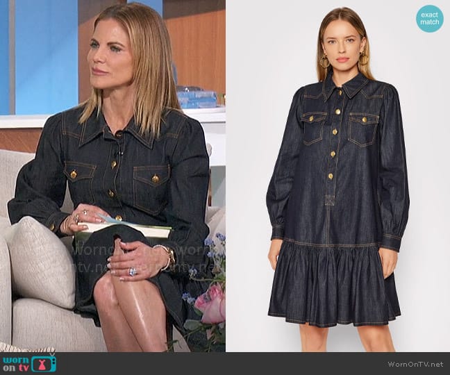 Luisa Spagnoli Denim Dress worn by Natalie Morales on The Talk