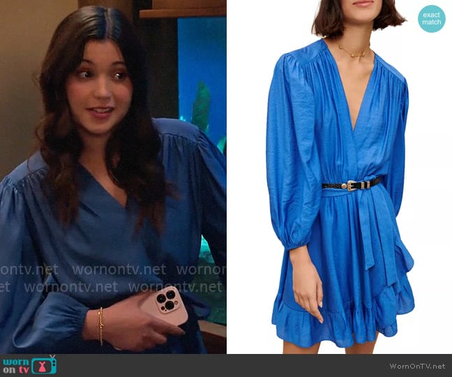 Maje Ribleu Dress worn by Grace Kearney (Sofia Capanna) on Extended Family