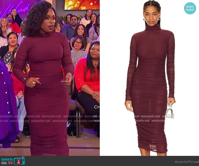 Camila Coelho Joelle Midi Dress worn by Jennifer Hudson on The Jennifer Hudson Show