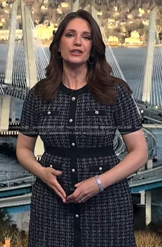 Maria’s black tweed mini dress on Today
