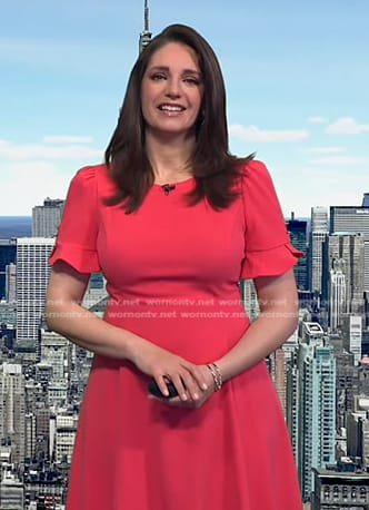 Maria’s pink ruffle sleeve dress on Today
