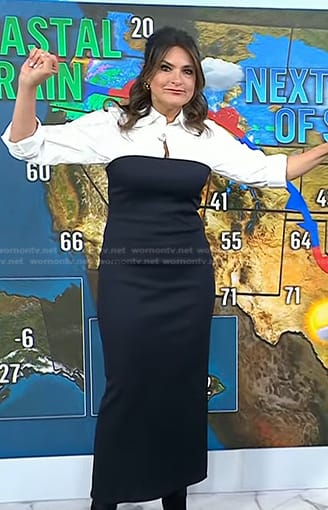 Mariska Hargitay’s mixed media maxi dress on Today