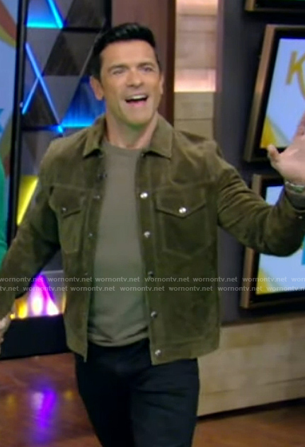 Mark’s green corduroy jacket on Live with Kelly and Mark