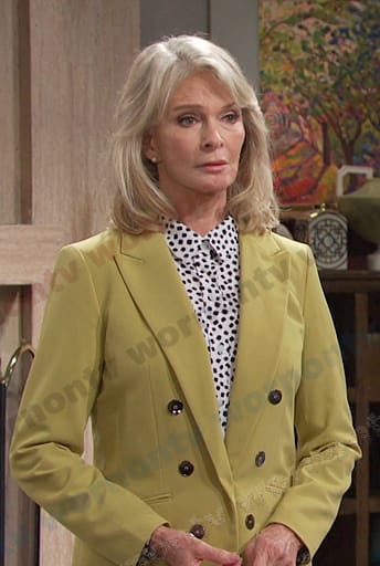 Marlena’s yellow double breasted blazer on Days of our Lives