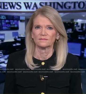 Martha’s black jacket with gold buttons on Good Morning America