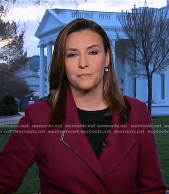 Mary’s purple wrap coat on Good Morning America